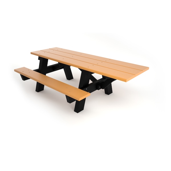 Cedar 6' ADA A-Frame Table with Black Frame